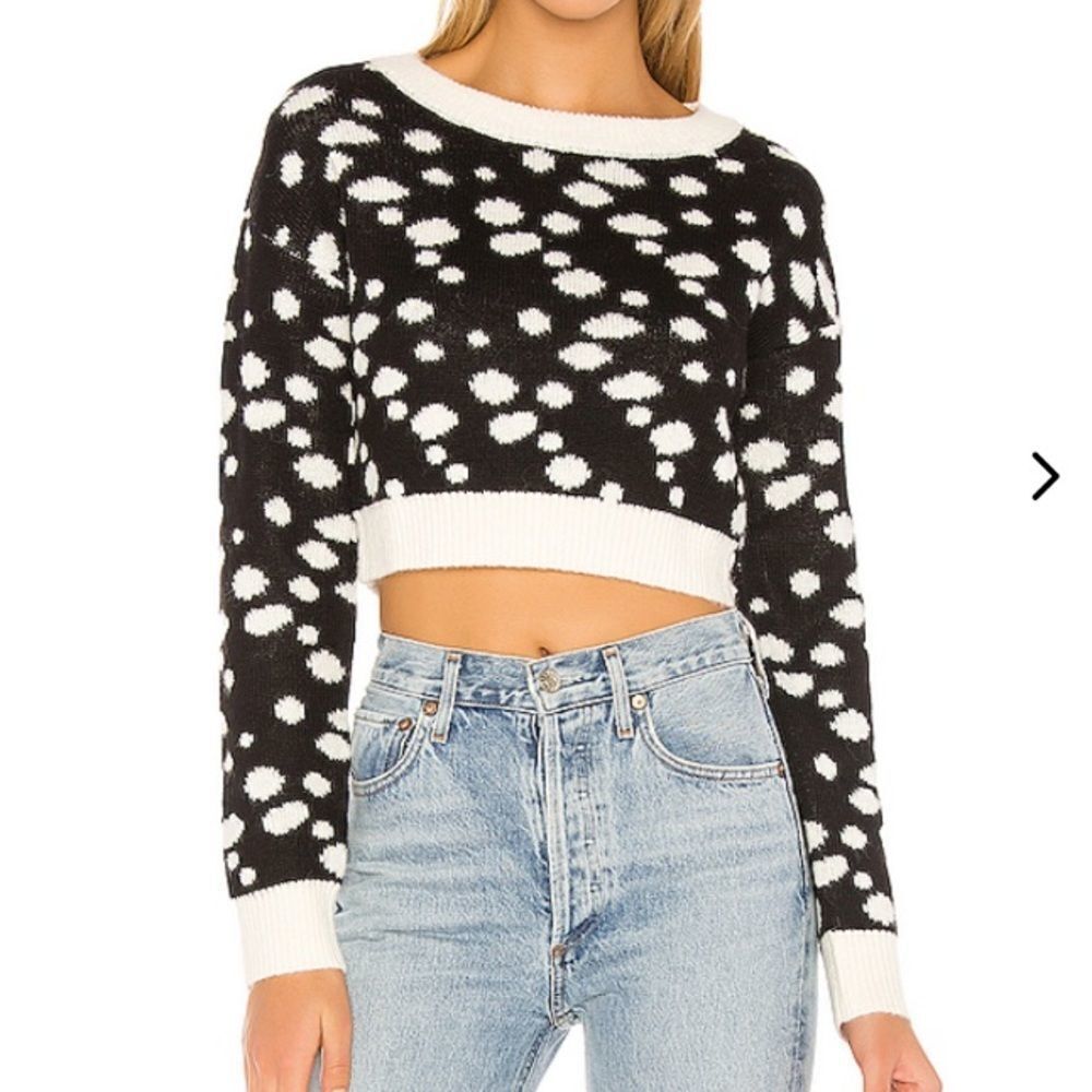 NWT LOVERS + FRIENDS Myla Cropped Sweater